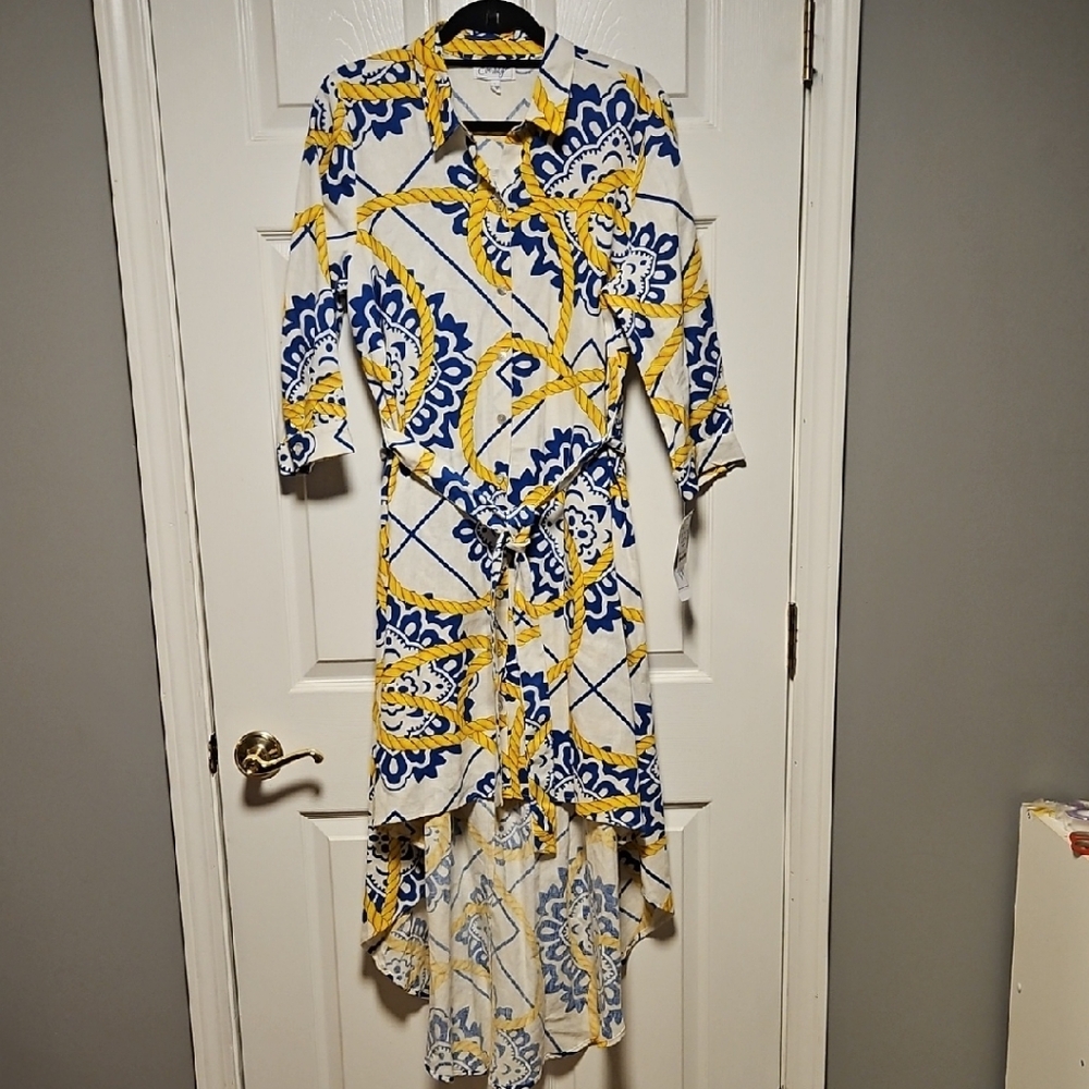 Everlily Linen Blend Hi-low Dress
